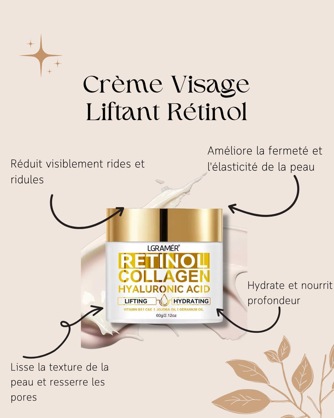 Crème Visage Liftant Rétinol