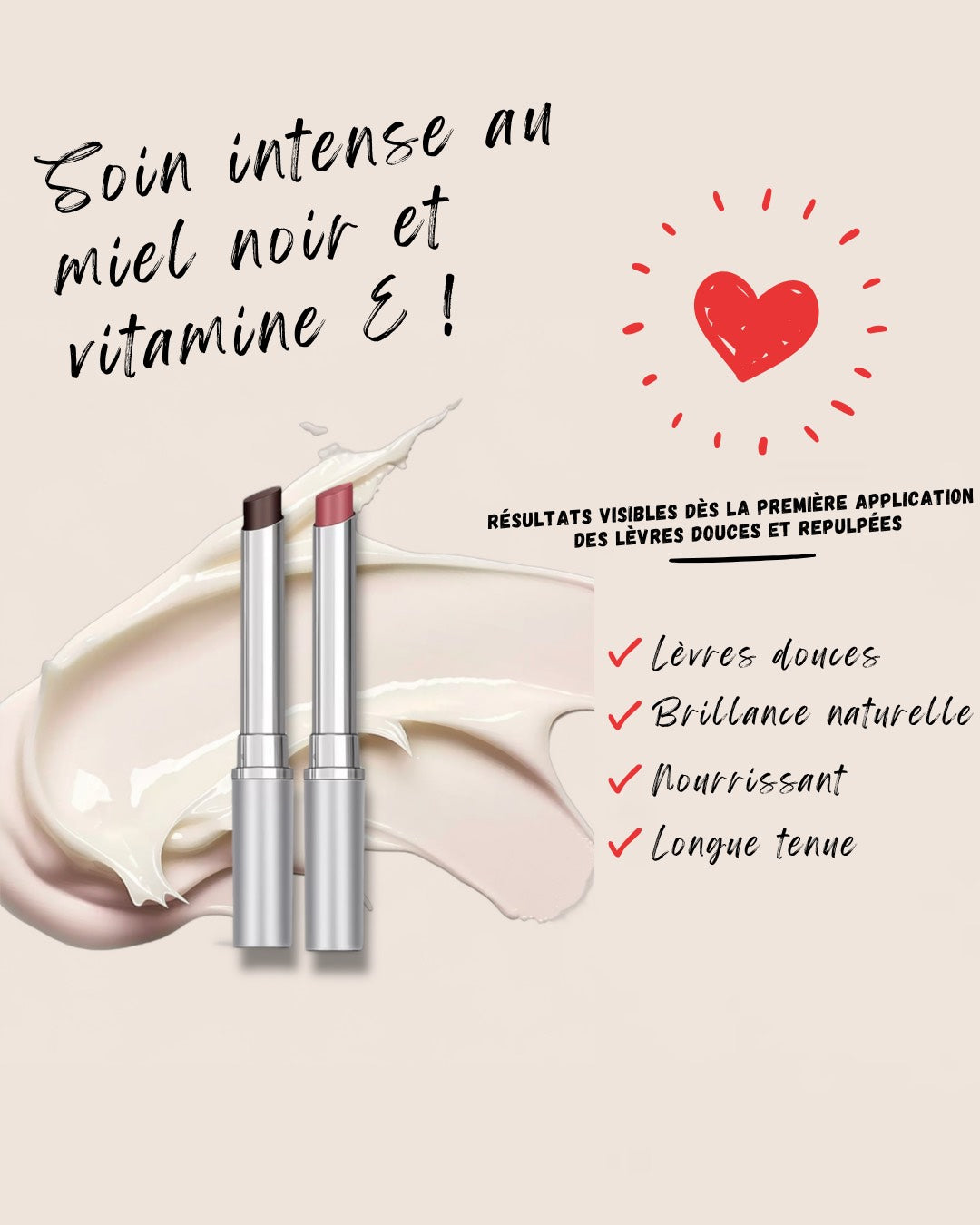 Soin Lèvres Miel Noir & Vitamine E