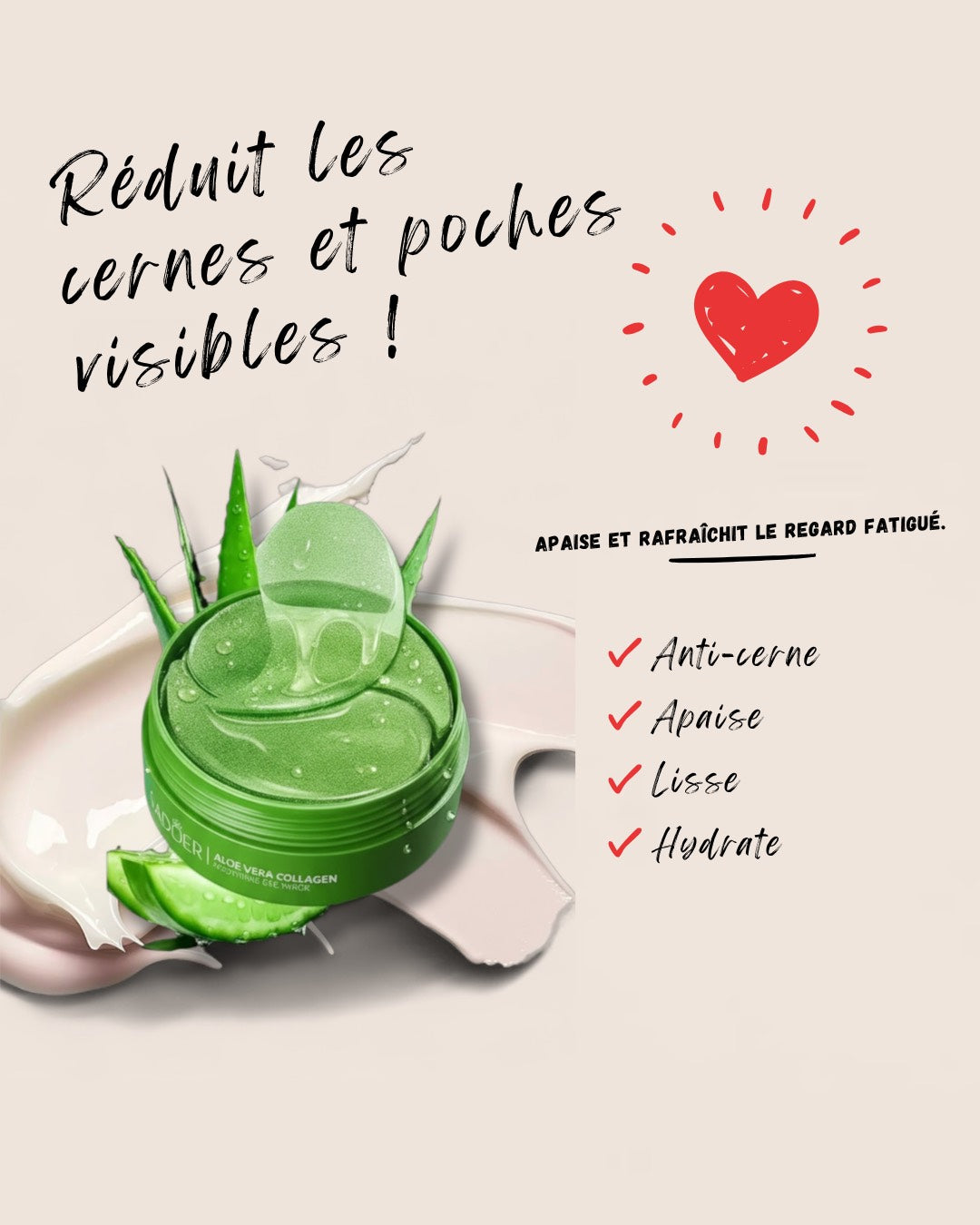 Patchs Yeux au Collagène & Aloe Vera