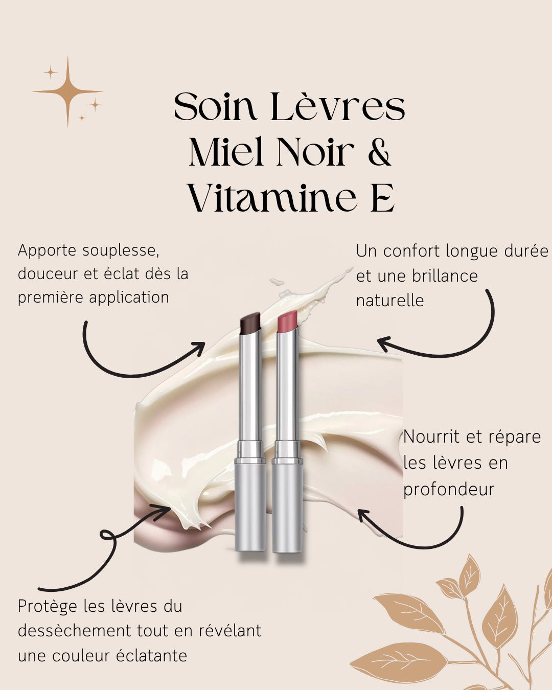 Soin Lèvres Miel Noir & Vitamine E