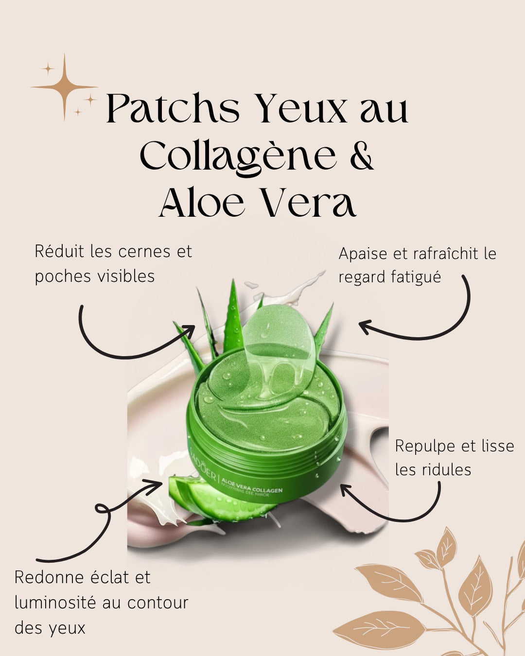 Patchs Yeux au Collagène & Aloe Vera