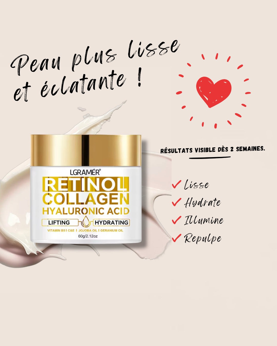 Crème Visage Liftant Rétinol